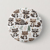 Badge Rond 5 Cm Cute raccoon (Devant)