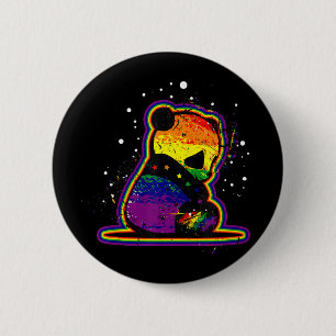 Badge Rond 5 Cm Cute Rainbow Panda Funny Heart Rainbow Lgbt Pride