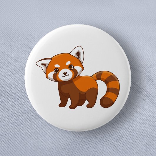 Badge Rond 5 Cm Cute Red Panda