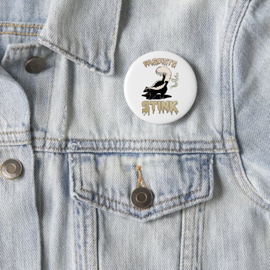 Badge Rond 5 Cm Cute Retro Skunk - Fascistes Stink (En situation)