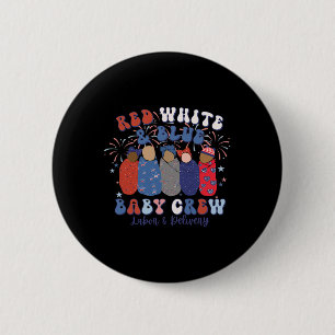Badge Rond 5 Cm Cute Rouge Blanc Bleu Travail Et Infirmière De Liv