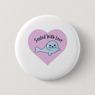Badge Rond 5 Cm Cute scellée avec amour