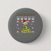 Badge Rond 5 Cm Cute serpent laide doux Noël Light Pyjama (Devant)