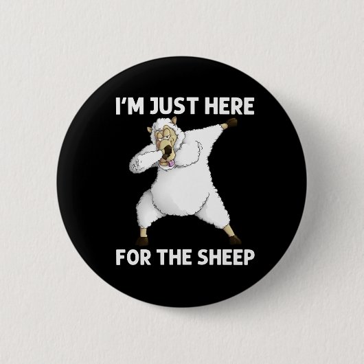 Badge Rond 5 Cm Cute Sheep (Devant)