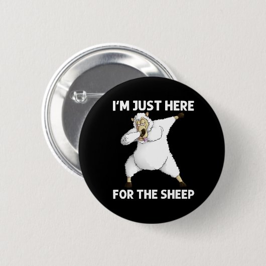 Badge Rond 5 Cm Cute Sheep (Devant & derrière)