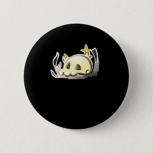 Badge Rond 5 Cm Cute Skull Oversized (Devant)