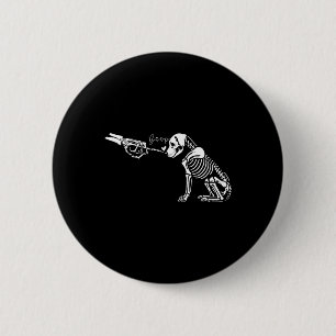 Badge Rond 5 Cm Cute Squelette Main Boop Chien Drôle Halloween 1