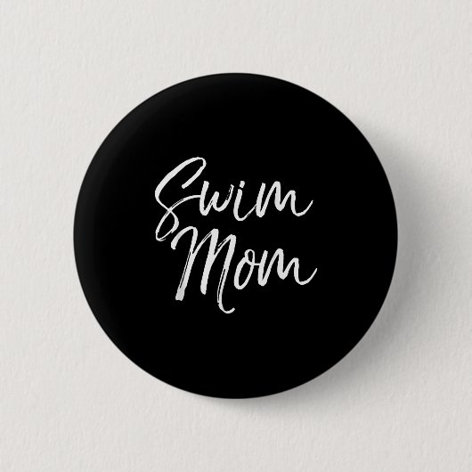 Badge Rond 5 Cm Cute Swimming Mom Mother's Day Gift For Swimmers S (Devant)