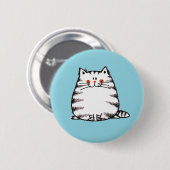 Badge Rond 5 Cm Cute Tabby Cat - Kawaii kitty pour amoureux de les (Devant & derrière)