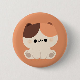 Badge Rond 5 Cm Cute Tortie Chat