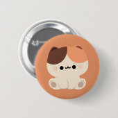 Badge Rond 5 Cm Cute Tortie Chat (Devant & derrière)