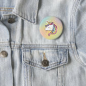 Badge Rond 5 Cm Cute Unicorn (En situation)
