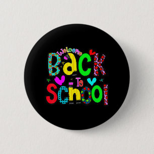 Badge Rond 5 Cm Cute Welcome Back to school first day of school te