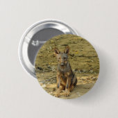 Badge Rond 5 Cm Cute Wolf Cub (Devant & derrière)