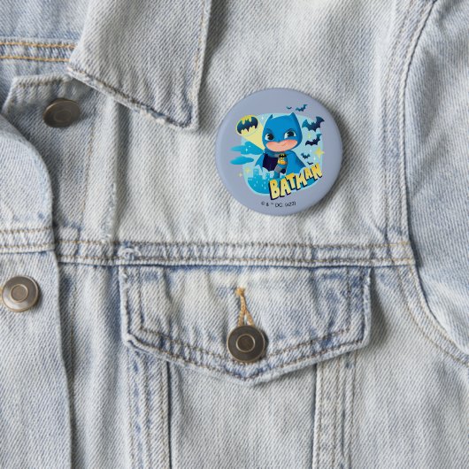 Badge Rond 5 Cm Cuter than mignon Batman (En situation)