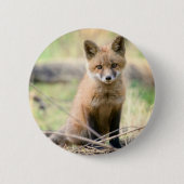 Badge Rond 5 Cm Cutest Baby Animals | Baby Fox (Devant)