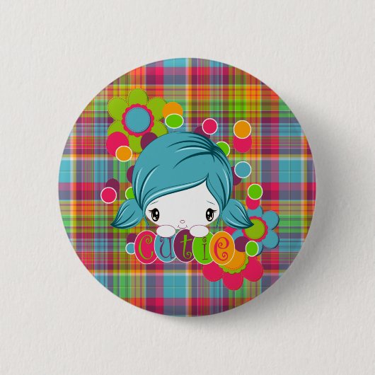 Badge Rond 5 Cm Cutie (Devant)
