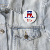 Badge Rond 5 Cm Cutie conservatrice (En situation)