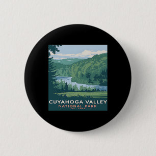 Badge Rond 5 Cm Cuyahoga Valley National Park Camping Vintage Homm