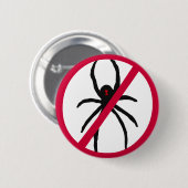 Badge Rond 5 Cm CV pas plus de bouton d'araignées (Devant & derrière)