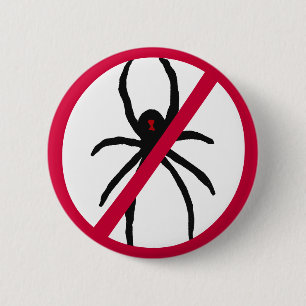 Badge Rond 5 Cm CV pas plus de bouton d'araignées