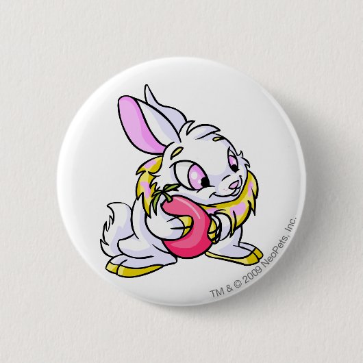 Badge Rond 5 Cm Cybunny jaune étreignant Negg (Devant)