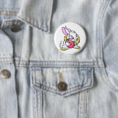 Badge Rond 5 Cm Cybunny jaune étreignant Negg (En situation)