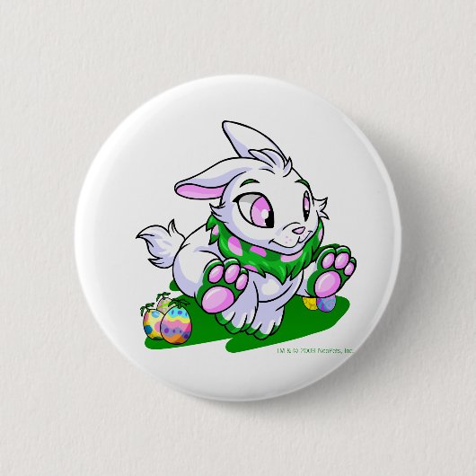 Badge Rond 5 Cm Cybunny vert emballant par des neggs (Devant)