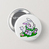 Badge Rond 5 Cm Cybunny vert emballant par des neggs (Devant & derrière)