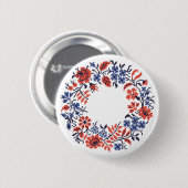 Badge Rond 5 Cm Cycle des fleurs (Devant & derrière)