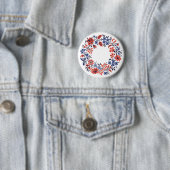 Badge Rond 5 Cm Cycle des fleurs (En situation)