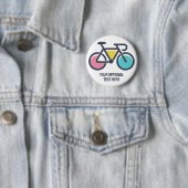 Badge Rond 5 Cm Cyclisme de texte personnalisé (En situation)