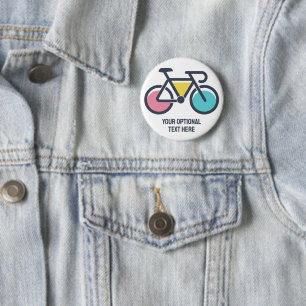 Badge Rond 5 Cm Cyclisme de texte personnalisé