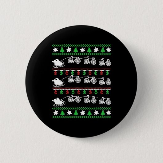 BADGE ROND 5 CM CYCLISME NOËL (Devant)