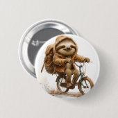 Badge Rond 5 Cm Cycliste souriant (Devant & derrière)