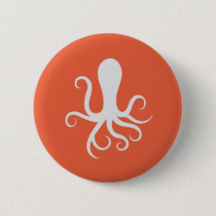 Badge Rond 5 Cm Cycloptopus - orange