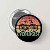 Badge Rond 5 Cm Cycologiste Funny Cycling (Devant & derrière)