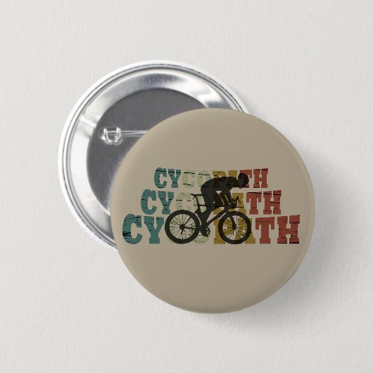 Badge Rond 5 Cm Cycopath drôle vélo (Devant & derrière)