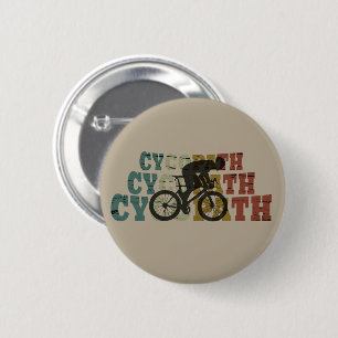 Badge Rond 5 Cm Cycopath - Vélo de Montagne - Cyclisme Drôle