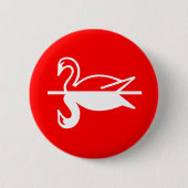 Badge Rond 5 Cm Cygne (Devant)