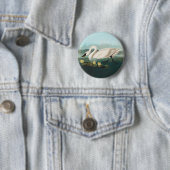 Badge Rond 5 Cm cygne audubon cygnes d'eau blanche (En situation)