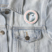 Badge Rond 5 Cm Cygne tuberculé (En situation)