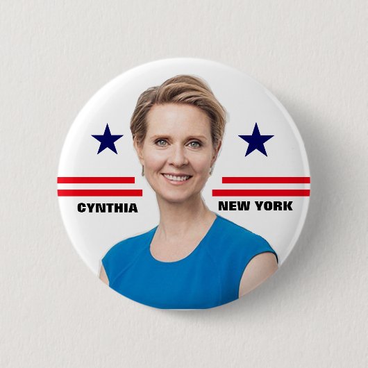 Badge Rond 5 Cm Cynthia Nixon pour le gouverneur (Devant)