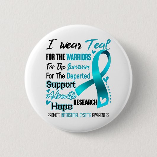 Badge Rond 5 Cm Cystite interstitiel Awareness Month Ribbon Venin (Devant)