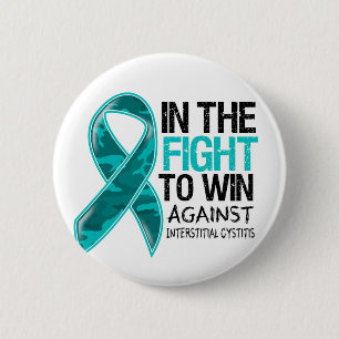 Badge Rond 5 Cm Cystite interstitielle - combat à gagner