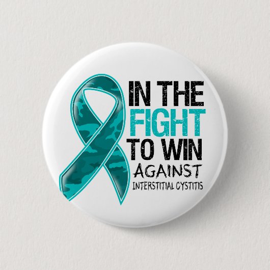 Badge Rond 5 Cm Cystite Interstitielle - Lutte Pour Gagner (Devant)