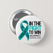 Badge Rond 5 Cm Cystite Interstitielle - Lutte Pour Gagner (Devant & derrière)
