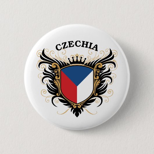 Badge Rond 5 Cm Czechia (Devant)