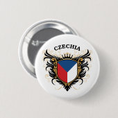 Badge Rond 5 Cm Czechia (Devant & derrière)