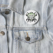 Badge Rond 5 Cm D20 of Cthulhu (En situation)